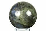 Flashy, Polished Labradorite Sphere - Great Color Play #292098-1